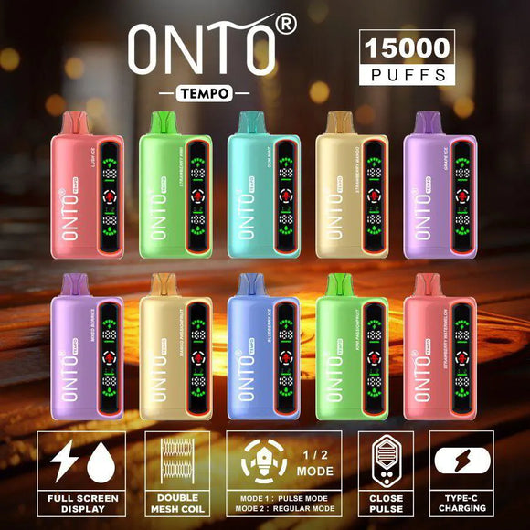 ONTO Tempo Disposable 15000 Puffs (50% Nicotine) | Premium Vapes shop UAE