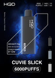 HQD Cuvie Slick 6000 Puffs 1400mAh Non-Rechargeable Disposable Vape (2% Nicotine) | Premium Vapes shop UAE