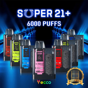 Super 21+ Disposable Vape 6000 Puffs by YECOO (2% Nicotine) | Premium Vapes shop UAE