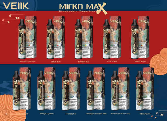 Veiik Micko Max Disposable Pod 1500 Puffs premium vapes shop uae