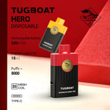 Tugboat Hero Disposable Vape 8000 Puffs (5% Nicotine) | Premium Vapes shop UAE