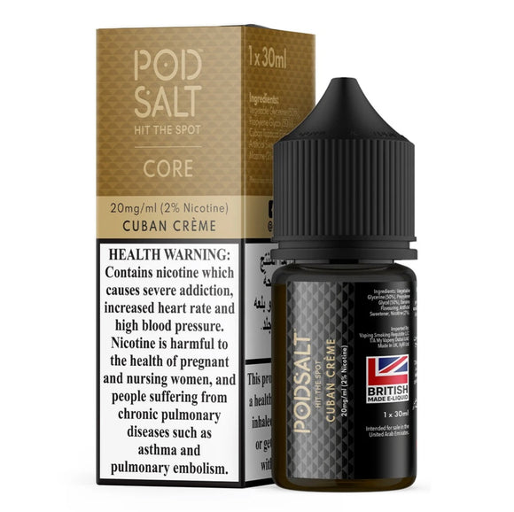 Pod Salt Core - Cuban Creme 30ml | Premium Vapes shop UAE