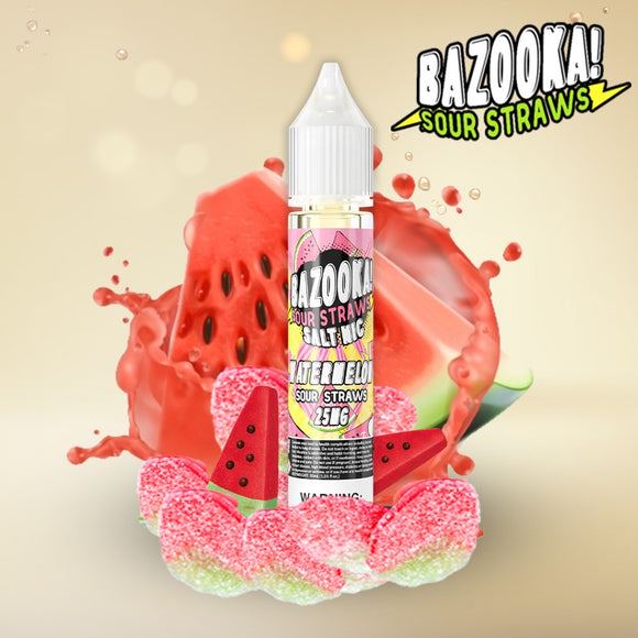 Watermelon Sour Straws - Bazooka SaltNic