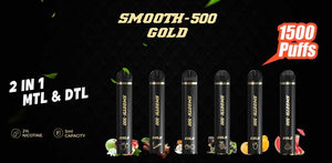 Smooth 500 Gold (1500 Puffs MTL & DTL) 2% Nicotine