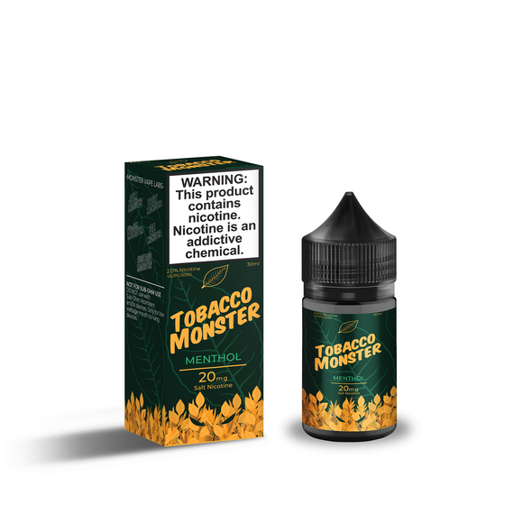 Tobacco Menthol Salt Nicotine - Tobacco Monster premium vapes uae