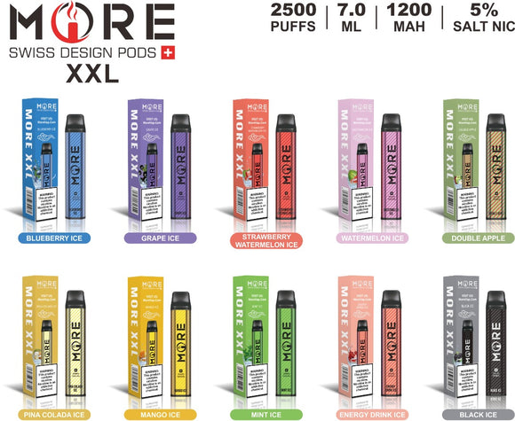 More XXL Disposable 2500 Puffs 5% Nicotine | Premium Vapes shop UAE
