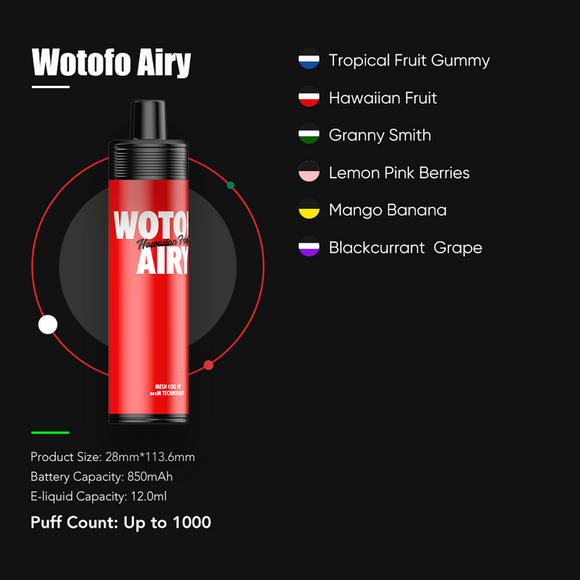 Wotofo Airy Vape Pen Disposable (6mg) | Premium Vapes shop UAE