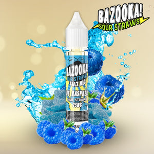Blue Raspberry Sour Straws - Bazooka SaltNic