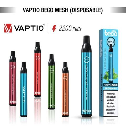 Vaptio Beco Mesh Disposable Pod 5% 2200 Puffs | Premium Vapes shop UAE