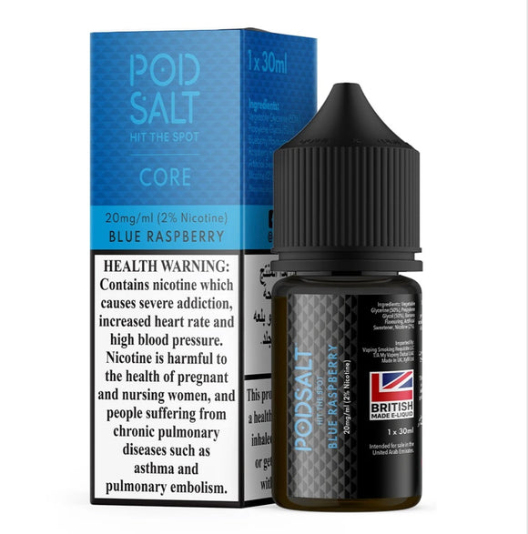 Pod Salt Core - Blue Raspberry 30ml | Premium Vapes shop UAE