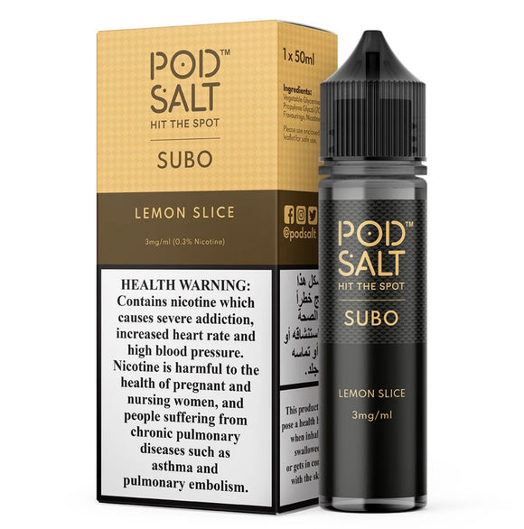 Lemon Slice Eliquid - Pod Salt Subo | Premium Vapes shop UAE