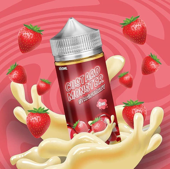 Custard Monster - Strawberry Eliquid 100ml | Premium Vapes UAE