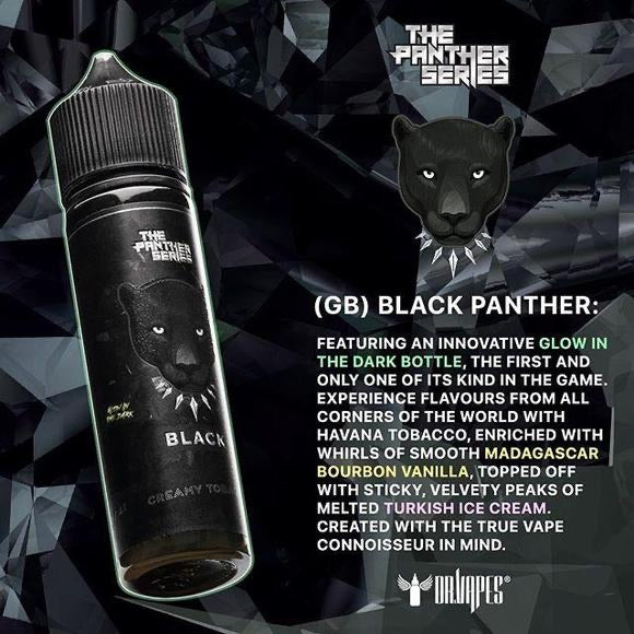 Black Panther Creamy Tobacco Eliquid 60ml - Dr Vapes premium vapes shop uae