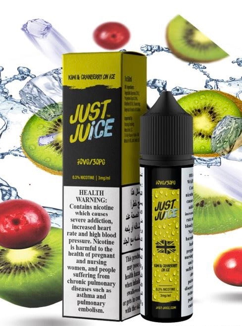 Just Juice - Kiwi and Cranberry on Ice 3mg 50ml | Premium Vapes UAE