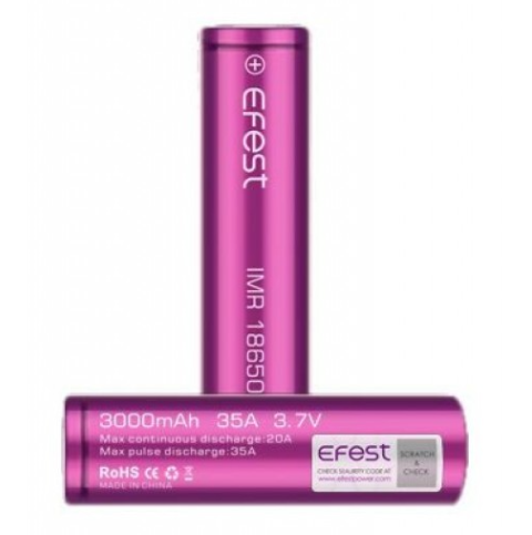 Efest Batteries 3000mah 18650 (single battery)